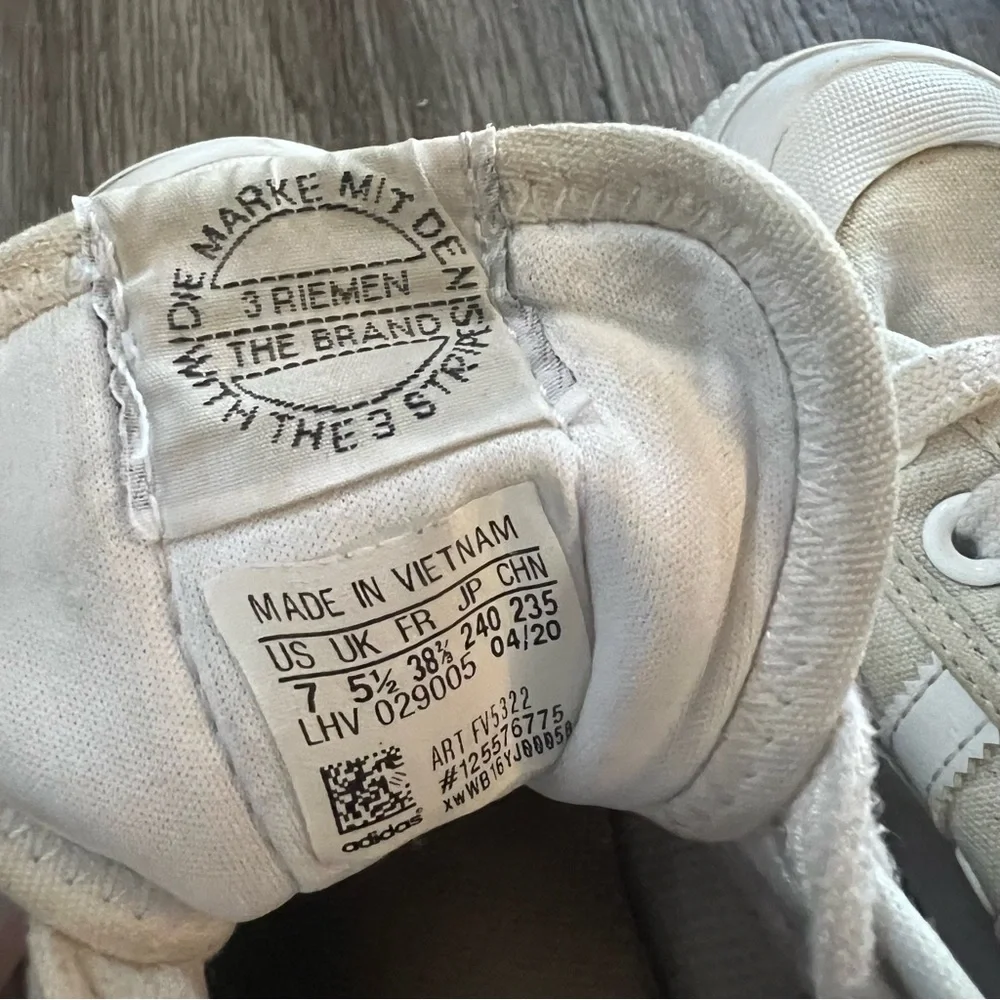 Adidas Nizza Platform Lace Up Sneakers White Size 7 - Picture 8 of 9